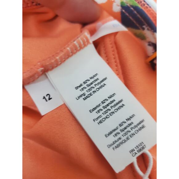 Bleu Rod Beattie Colorful Abstract Print One Piece Swimsuit, NWT, Size 12 - Picture 6 of 6